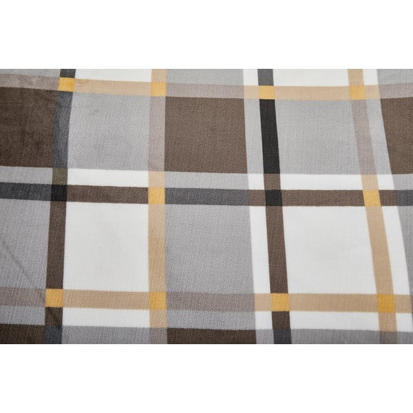 Сиво-кафяво единично  спално бельо от микроплюш 140x200 cm – My House-image-4