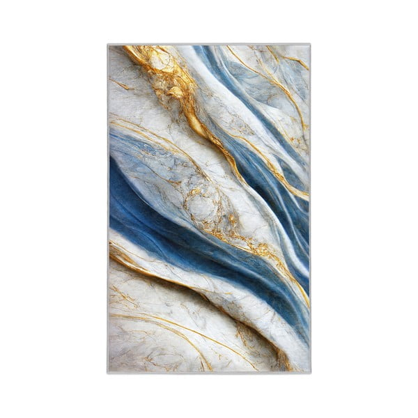 Син килим подходящ за пране 80x150 cm Golden Spill – Mila Home