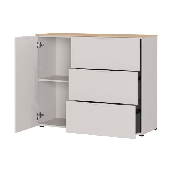 Кремаво матово шкафче 109x98x40 cm Savoca – Germania-image-4