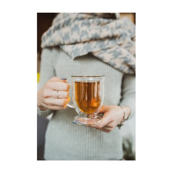 Стъклени чаши в комплект 2 бр. с двойни дъна/за лате 250 ml Amo – Vialli Design-image-4