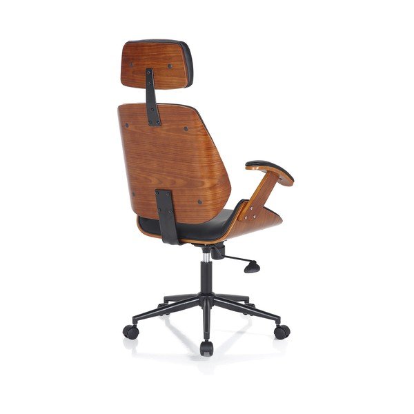 Черен офис стол от имитация на кожа Visby – Tomasucci-image-4