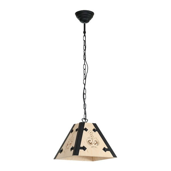 Таванна лампа с дървени детайли Bara Light Wood I Uno - Glimte