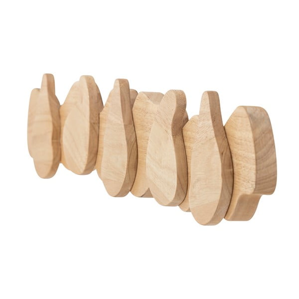 Стенна закачалка от масивно каучуково дърво в естествен цвят Ross – Bloomingville-image-2