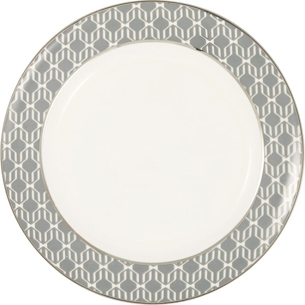 Бяло-сива керамична чиния , ø 20,5 cm Rani - Green Gate