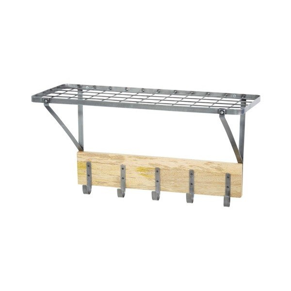 Nástěnná police s 5 háčky Kitchen Craft Mounted