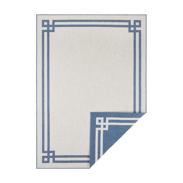 Синьо-кремав килим на открито , 80 x 150 cm Manito - NORTHRUGS