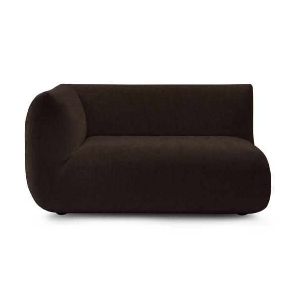 Тъмнокафяв модулен диван от рипсено кадифе (ляв ъгъл) Lecomte – Bobochic Paris