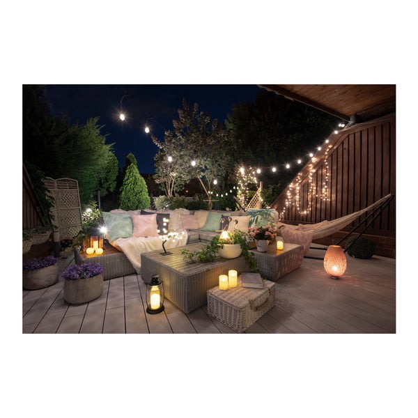 Черна LED верига с форма на крушка Крушка, 10 светлини, дължина 2,2 м - DecoKing-image-4