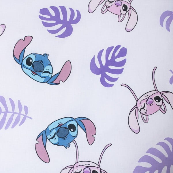 Лилаво единично  памучно детско спално бельо 140x200 cm Lilo and Stitch "Kiss" – Jerry Fabrics-image-4