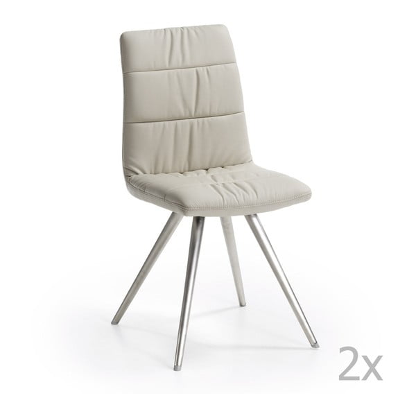 Sada 2 bílých židlí La Forma Lark2
