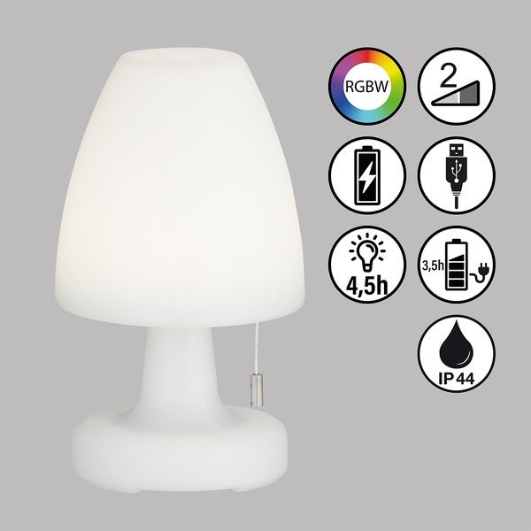 Бяла LED настолна лампа (височина 25 cm) Termoli – Fischer & Honsel-image-4
