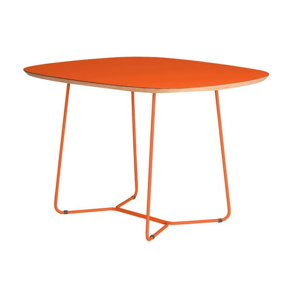 Oranžový stůl s kovovými nohami IKER Maple