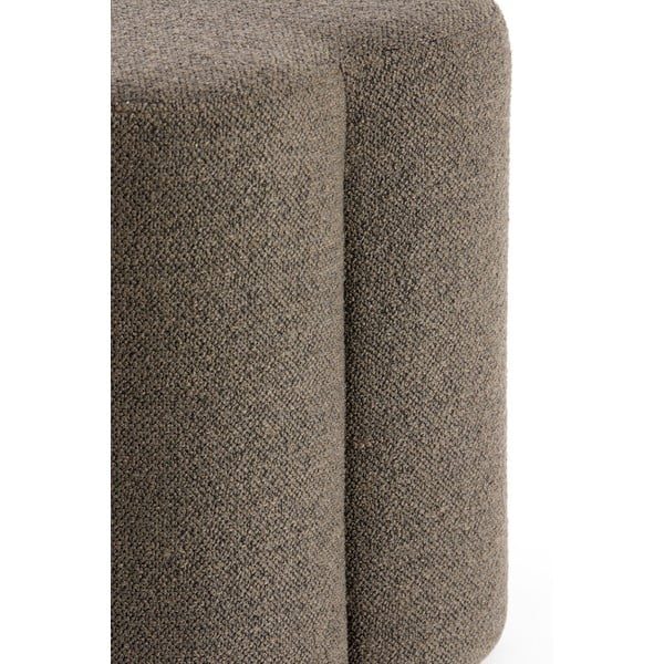 Кафява табуретка от плат букле Nalani – Light & Living-image-1