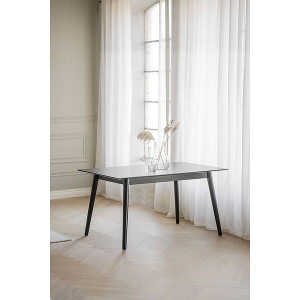 Черна маса за хранене , 140 x 90 cm Lotta - Rowico-image-2