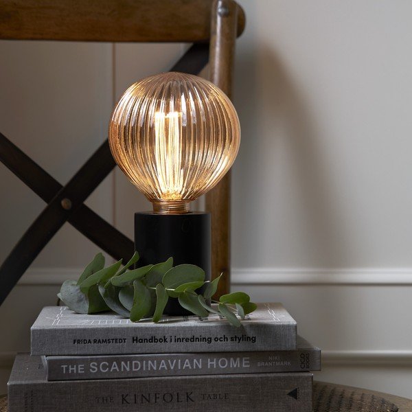 LED декоративна крушка с топла светлина E27, 1 W NGC Stripe - Star Trading-image-1