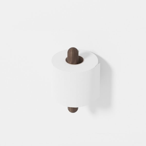 Стенна поставка за тоалетна хартия от орехово дърво Yoku - Wireworks-image-2