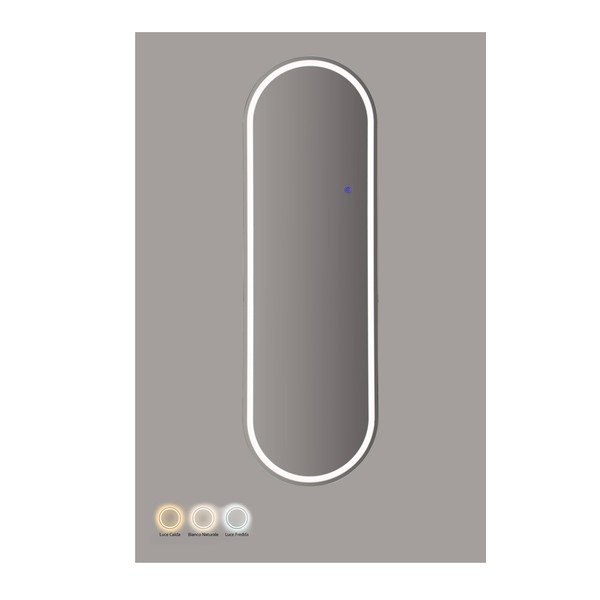Стенно огледало със светлина 50x160 cm Oval – Mauro Ferretti-image-2
