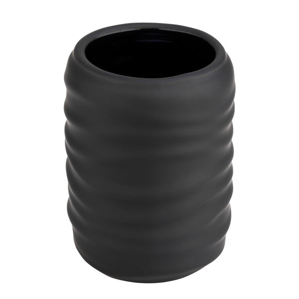 Черна керамична чаша за четки за зъби Illana – Wenko-image-2