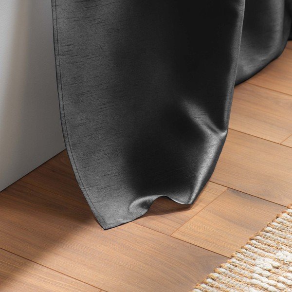 Тъмносиво перде от микросатен 140x240 cm Shana – douceur d'intérieur-image-4