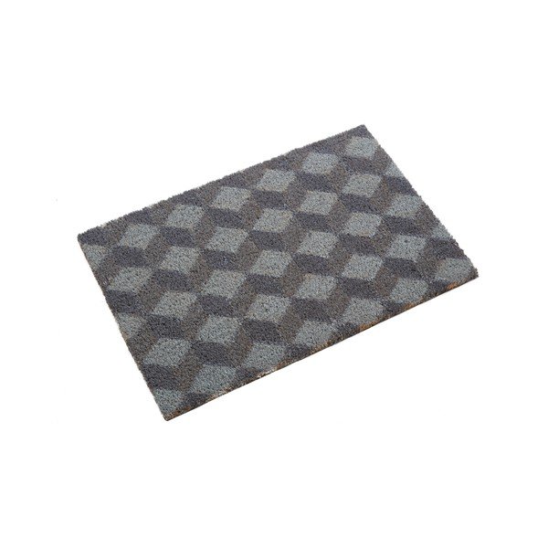 Килимче от кокосови влакна 40x60 cm Grey Cube - Premier Housewares-image-3