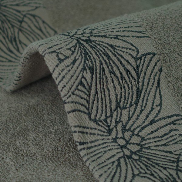 Тъмнозелена памучна кърпа от тери 50x100 cm Valencia – My House-image-3