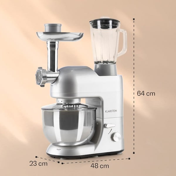 Сив многофункционален кухненски робот Lucia Argentea - Klarstein-image-2