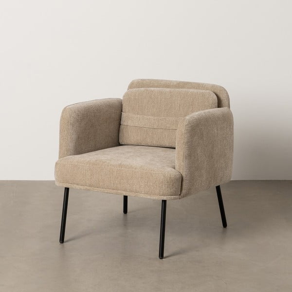 Бежово шенилово кресло Bind – Ixia-image-2