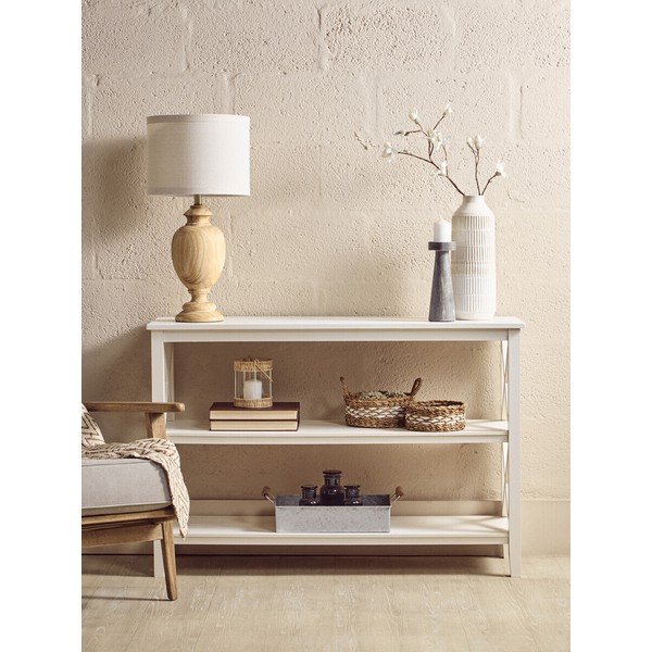 Бял стелаж от масивен бор 120x81x40 cm Heritage – Premier Housewares-image-3