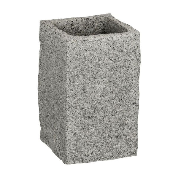 Сива чаша за четки за зъби Granite - Wenko-image-1