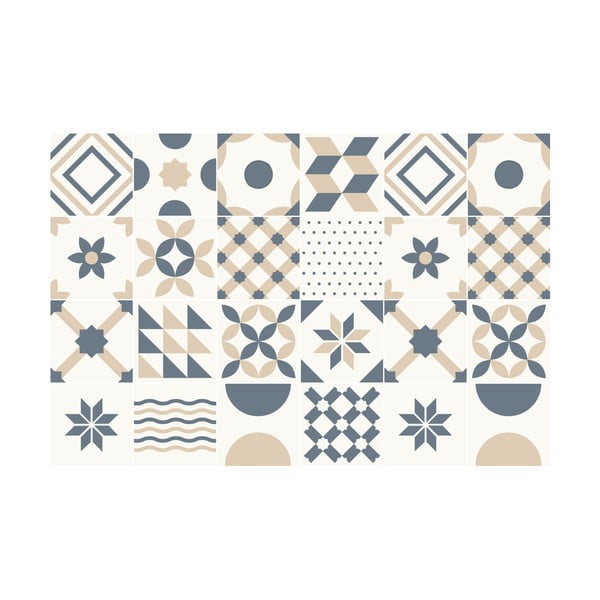 Стикери в комплект на плочките 24 бр. 15x15 cm Minimal – Ambiance-image-1