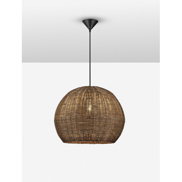 Ратаново висящо осветително тяло в естествен цвят ø 39 cm Rielo – Nova Luce-image-3