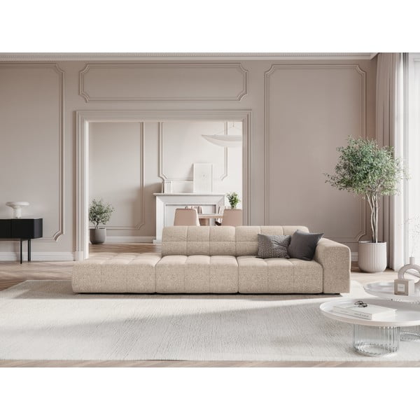 Бежов шезлонг (десен ъгъл) Chicago – Cosmopolitan Design-image-1