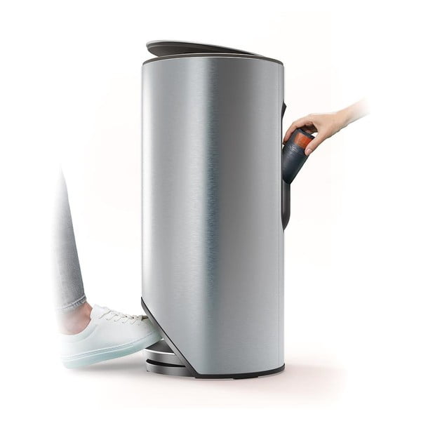 Кошче за боклук с педал от неръждаема стомана в блестящо сребрист цвят 30 l Arc – Joseph Joseph-image-4