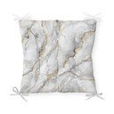 Възглавница за седалка на стол Marble Gray Gold, 40 x 40 cm - Minimalist Cushion Covers