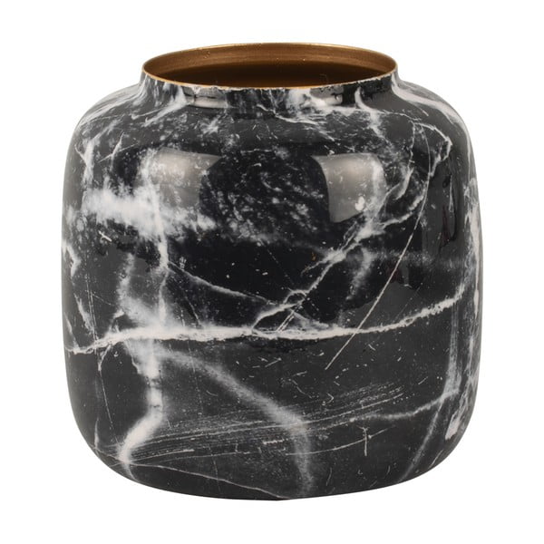 Ваза от черно и бяло желязо Мрамор, височина 19,5 cm - PT LIVING