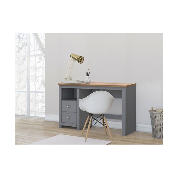 Работна маса с дъбов плот 50x120 cm Emerald – Støraa-image-1