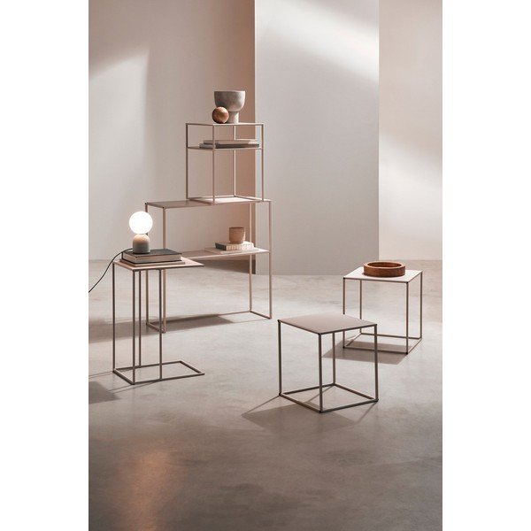 Бежови метални масички за кафе в комплект 2 бр. 38x38 cm Alrik – Yes Everyday-image-4