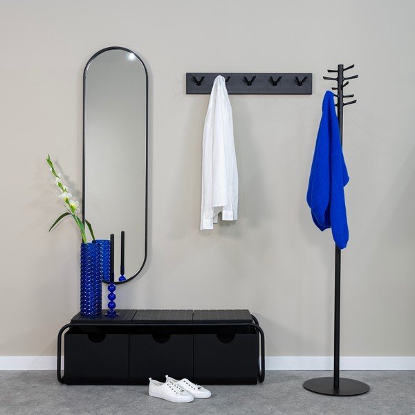 Черна метална стойка за връхни дрехи 35x178 cm Pull – Spinder Design-image-1