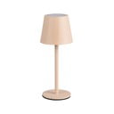 Кремава LED настолна лампа с метален абажур (височина 21 cm) Diaz – Reality