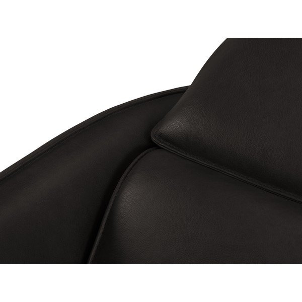 Черен кожен фотьойл Hubble - Windsor & Co Sofas-image-4