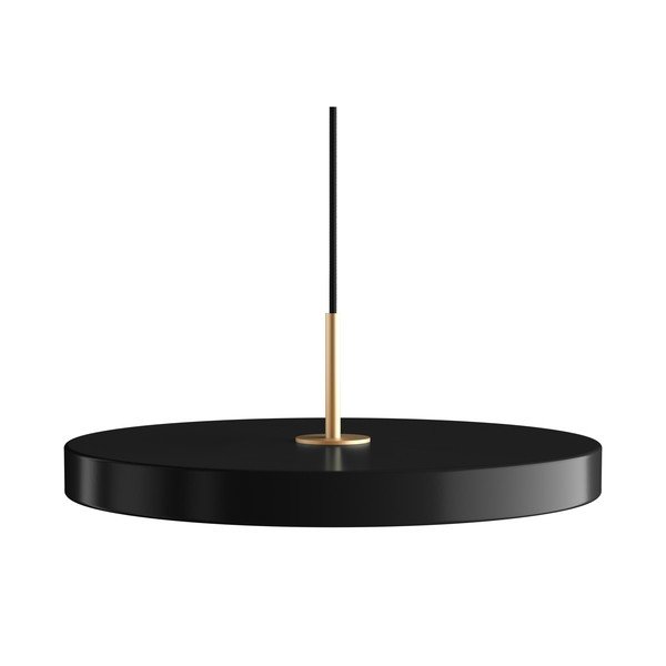 Черно LED затъмняващо се висящо осветително тяло с метален абажур ø 43 cm Asteria Plus Medium – UMAGE