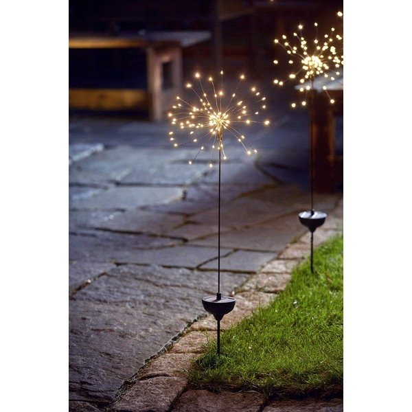 Външно соларно LED осветително тяло с бели светодиоди, височина 100 cm Firework - Star Trading-image-1