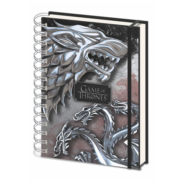 Тетрадка с подвързия A5 Game Of Thrones Stark & Targaryen, 80 страници - Pyramid International