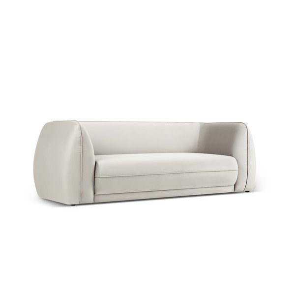 Бежов кадифен диван 225 cm Lando - Micadoni Home-image-2