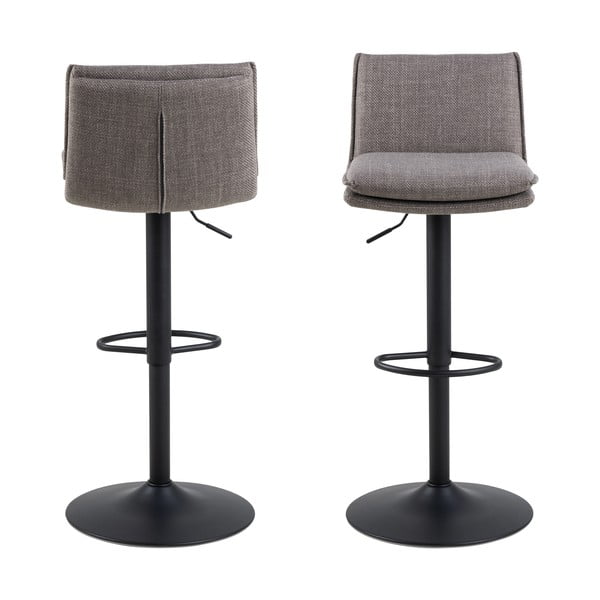 Сиви въртящи се бар столове в комплект от 2 броя 107 см Flynn - Actona-image-2