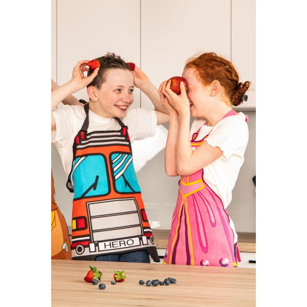Детска престилка, изработена от рециклиран памук Hero - Tiseco Home Studio-image-2