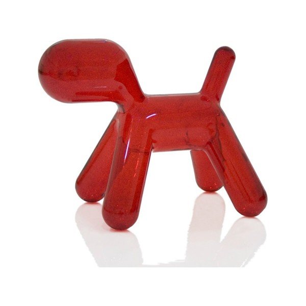 Stolička Puppy transparentní červená, 56 cm