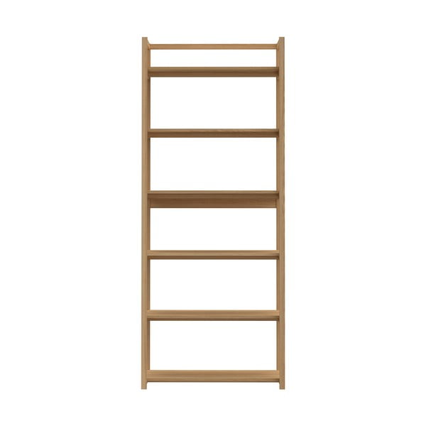 Библиотека от дъбов декор  в естествен цвят 80x199x40 cm Ludza – Actona