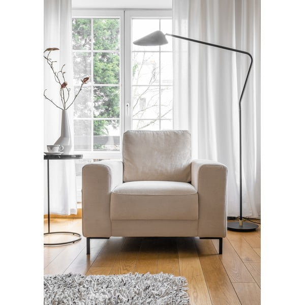 Бежово кресло от рипсено кадифе Lofty Lilly – Miuform-image-1