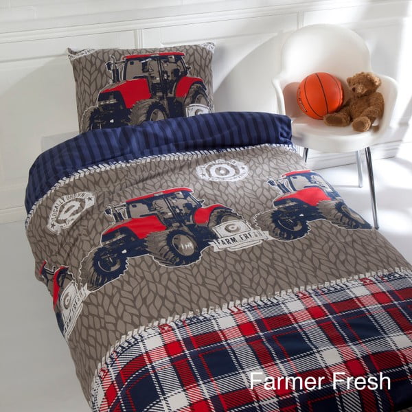 Памучно детско спално бельо за единично легло Farmer Fresh, 140 x 200 cm - Ekkelboom